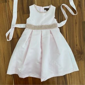 Fleurisse Leon Caroline Pink Faille with Pearls Dress Girl Size 3